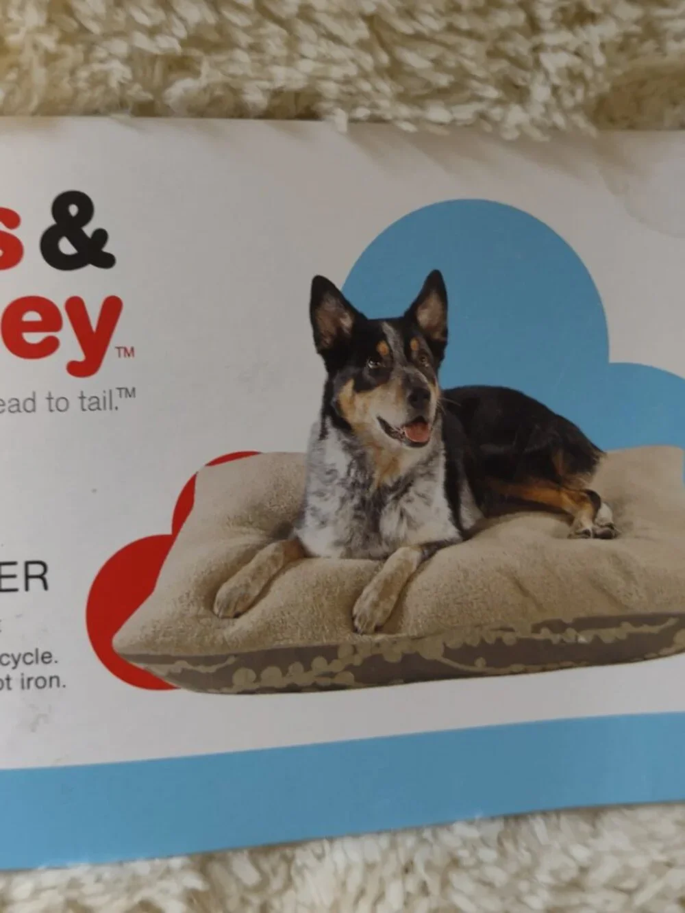Dog Bed Cover Large Brown & Beige by Boots & Barkley
